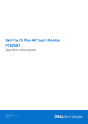 Dell Pro P7525QT Disassembly Instructions Manual