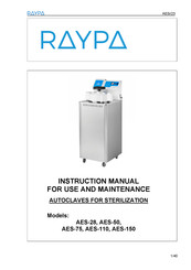 Raypa AES-110 Instruction Manual For Use And Maintenance
