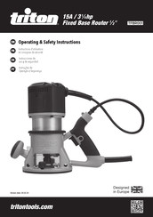 Triton TFBR001 Operating/Safety Instructions Manual
