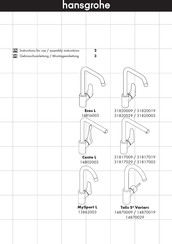 Hans Grohe Talis S2 Variarc 14870019 Instructions For Use/Assembly Instructions