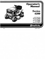 Simplicity 4200 Series Operator's Manual