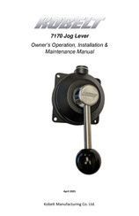 Kobelt 7170-B1 Owner's Operation, Installation & Maintenance Manual