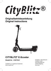 CityBlitz CB079SZ Original Instructions Manual