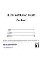 LevelOne HVE-8111 Quick Installation Manual