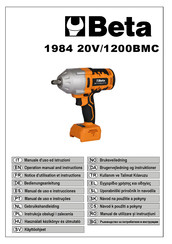 Beta 1984 20V/1200BMC Operation Manual And Instructions