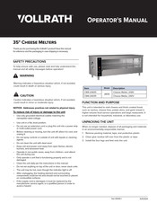 Vollrath CM4-24035 Operator's Manual