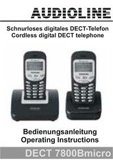 AUDIOLINE DECT 7800Bmicro User Instructions
