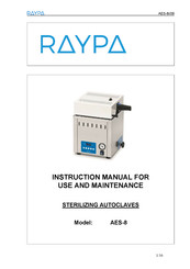 Raypa AES-8 Instruction Manual For Use And Maintenance