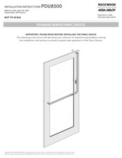 Assa Abloy PDU8500 Series Installation Instructions Manual