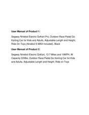 Segway Ninebot Gokart Pro User Manual