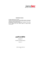 Janz Tec emPC-A/RPI4 Hardware And Software Manual