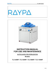 Raypa TLV-60MP Instruction Manual For Use And Maintenance