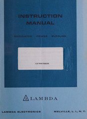 Lambda LLS-9008 Instruction Manual