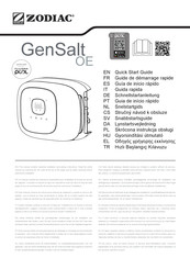 fluidra ZODIAC GenSalt OE Quick Start Manual