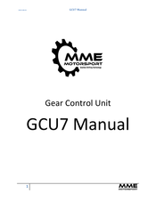 MME Motorsport GCU7 Manual
