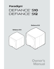 Paradigm DEFIANCE S12 Owner's Manual