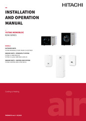 Hitachi YUTAKI R290 RASM-3VTW2E Installation And Operation Manual