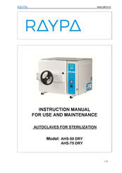 Raypa AHS-50 DRY Instruction Manual For Use And Maintenance