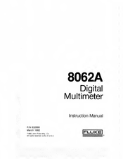 Fluke 8062A Instruction Manual