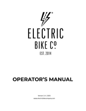 Electric Bike Company Y Operator's Manual