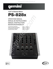 Gemini PS-828X Operation Manual