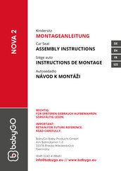 Babygo NOVA 2 Assembly Instructions Manual
