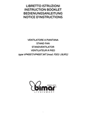 Bimar FS01-16JR1 Instruction Booklet