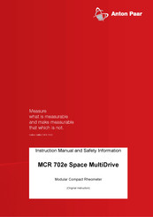 Anton Paar MCR 702e MultiDrive Instruction Manual And Safety Information