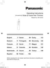 Panasonic ER-GN33 Operating Instructions Manual