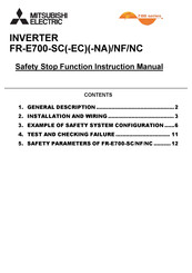 Mitsubishi Electric FR-E700-SC-EC/NC Instruction Manual