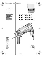 Bosch PSB 750-2 RPE Operating Instructions Manual