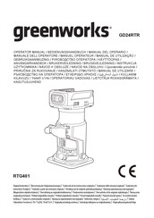 GreenWorks RTG401 Operator's Manual