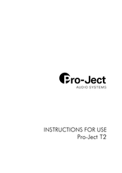 Pro-Ject Audio Systems T2 Super Phono Instructions For Use Manual