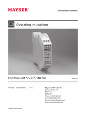 MAYSER SG-EFS 104/4L Operating Instructions Manual