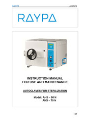 Raypa AHS-50 N Instruction Manual For Use And Maintenance