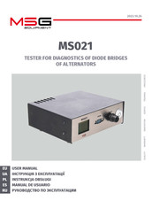 MSG Equipment MS021 User Manual