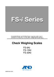 A&D FS-6Ki Instruction Manual