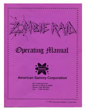 Sammy ZOMBIE RAID Operating Manual