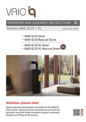 CB-tec VAIO IQ 33 XL Operating And Assembly Instruction Manual