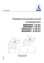Beko BEKOMAT 3 E Ex Installation And Operation Manual