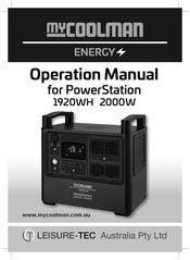MYCOOLMAN MCME1920Wh Operation Manual
