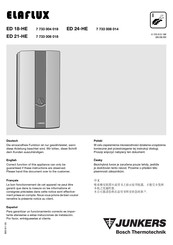 Bosch Thermotechnik 7 733 004 018 Manual