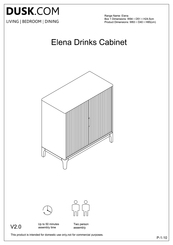 DUSK Elena ELE-LWOO-DRC Assembly Instructions Manual