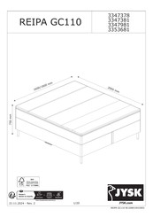 Jysk 3347381 Assembly Instructions Manual