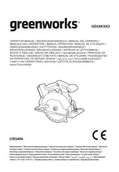 GreenWorks CRG404 Operator's Manual