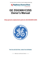 GE Monogram ZGG36N1C2SS Owner's Manual