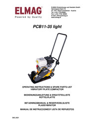Elmag PCB11-35 light Operating Instructions/Spare Parts List