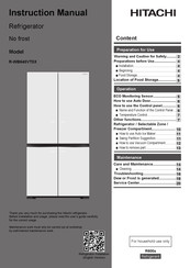Hitachi R-WB640VT0XMGW Instruction Manual