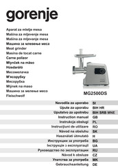 Gorenje MG2500DS Instruction Manual