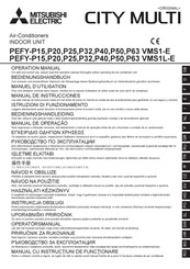 Mitsubishi Electric CITY MULTI PEFY-P63 VMS1L-E Operation Manual